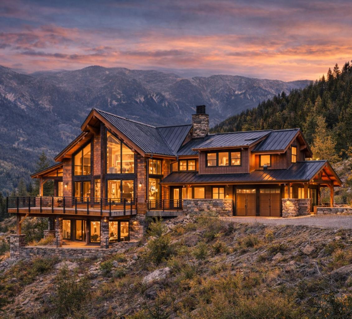Image of house on mountain